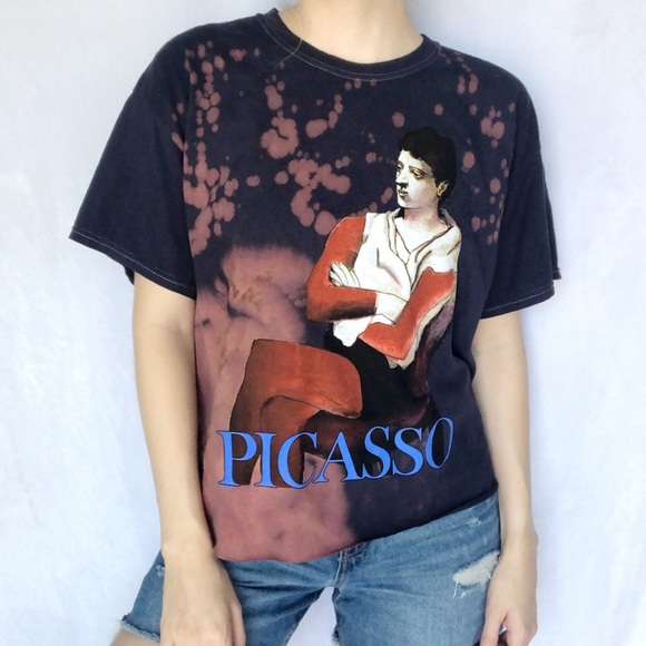 Picasso NWOT Art Graphic Bleached Tee - Picture 2 of 5